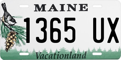 ME license plate 1365UX