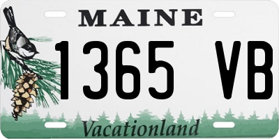 ME license plate 1365VB