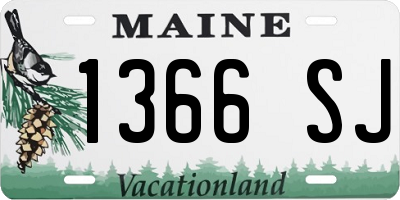 ME license plate 1366SJ