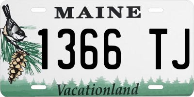 ME license plate 1366TJ