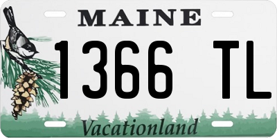 ME license plate 1366TL