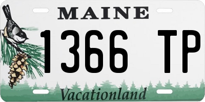 ME license plate 1366TP