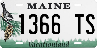 ME license plate 1366TS