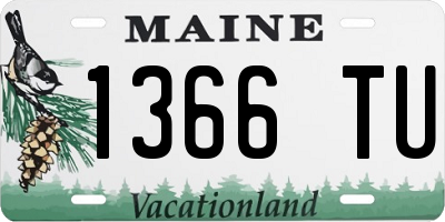 ME license plate 1366TU