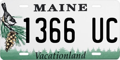 ME license plate 1366UC