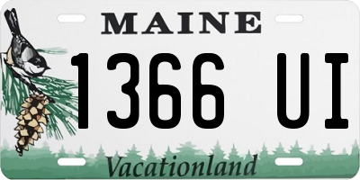 ME license plate 1366UI