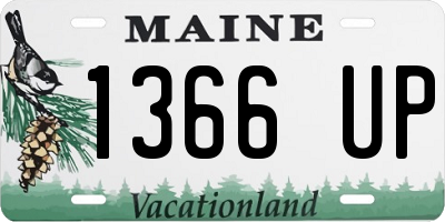 ME license plate 1366UP