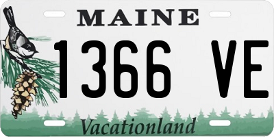 ME license plate 1366VE