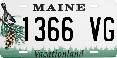 ME license plate 1366VG