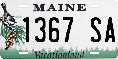 ME license plate 1367SA