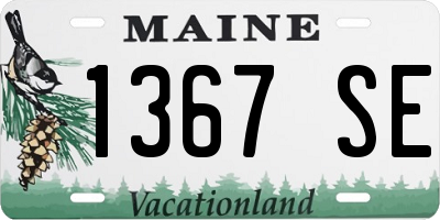 ME license plate 1367SE