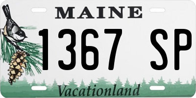 ME license plate 1367SP