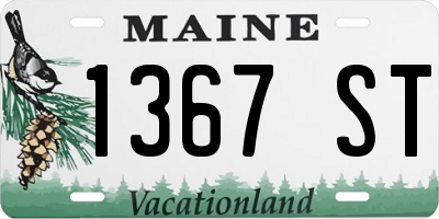 ME license plate 1367ST