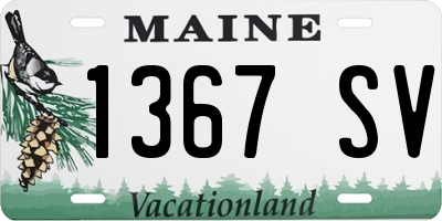 ME license plate 1367SV