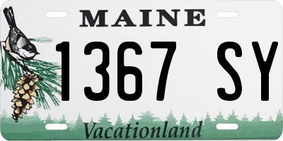ME license plate 1367SY