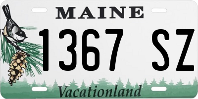 ME license plate 1367SZ