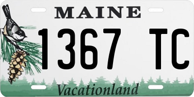 ME license plate 1367TC