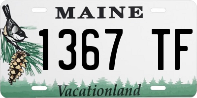 ME license plate 1367TF