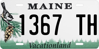 ME license plate 1367TH