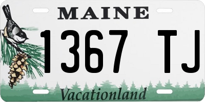ME license plate 1367TJ