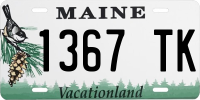 ME license plate 1367TK
