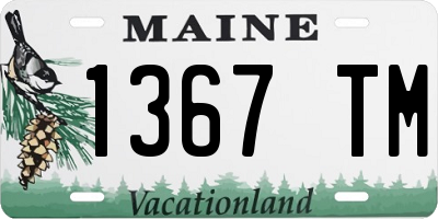 ME license plate 1367TM