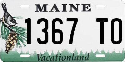 ME license plate 1367TO