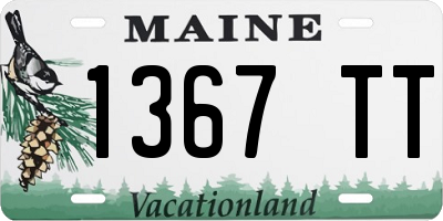 ME license plate 1367TT