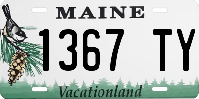ME license plate 1367TY