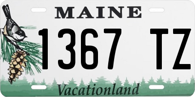 ME license plate 1367TZ