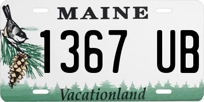 ME license plate 1367UB