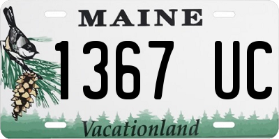 ME license plate 1367UC