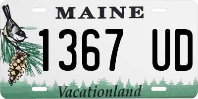 ME license plate 1367UD