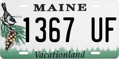 ME license plate 1367UF