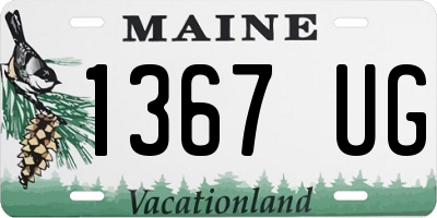 ME license plate 1367UG