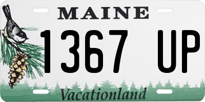 ME license plate 1367UP