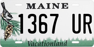 ME license plate 1367UR