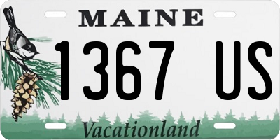 ME license plate 1367US