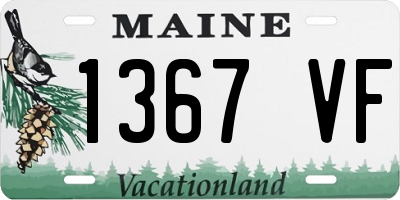 ME license plate 1367VF