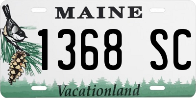 ME license plate 1368SC