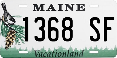 ME license plate 1368SF