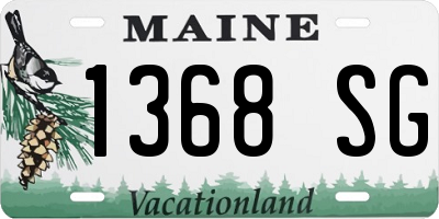 ME license plate 1368SG