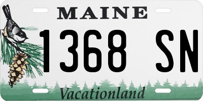 ME license plate 1368SN