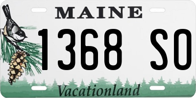 ME license plate 1368SO