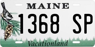 ME license plate 1368SP