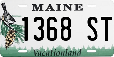ME license plate 1368ST