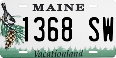 ME license plate 1368SW