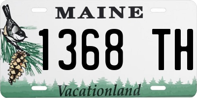 ME license plate 1368TH