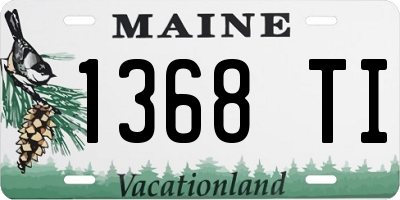 ME license plate 1368TI