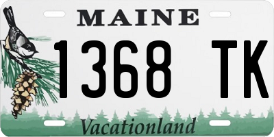 ME license plate 1368TK